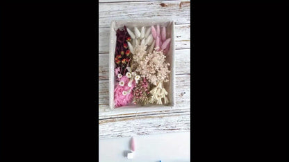 Dried Flower Bouquet with Pampas Grass - Boho Wedding Centerpiece Dried Floral Arrangement for Entryways, Bedrooms and Living Spaces