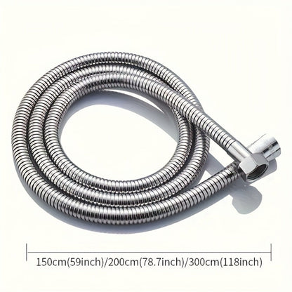 Flexible Stainless Steel Shower Hose Electroplated – Round Shape, Wall-Mounted Easy Install, for Rainfall Shower Heads & Sprayers