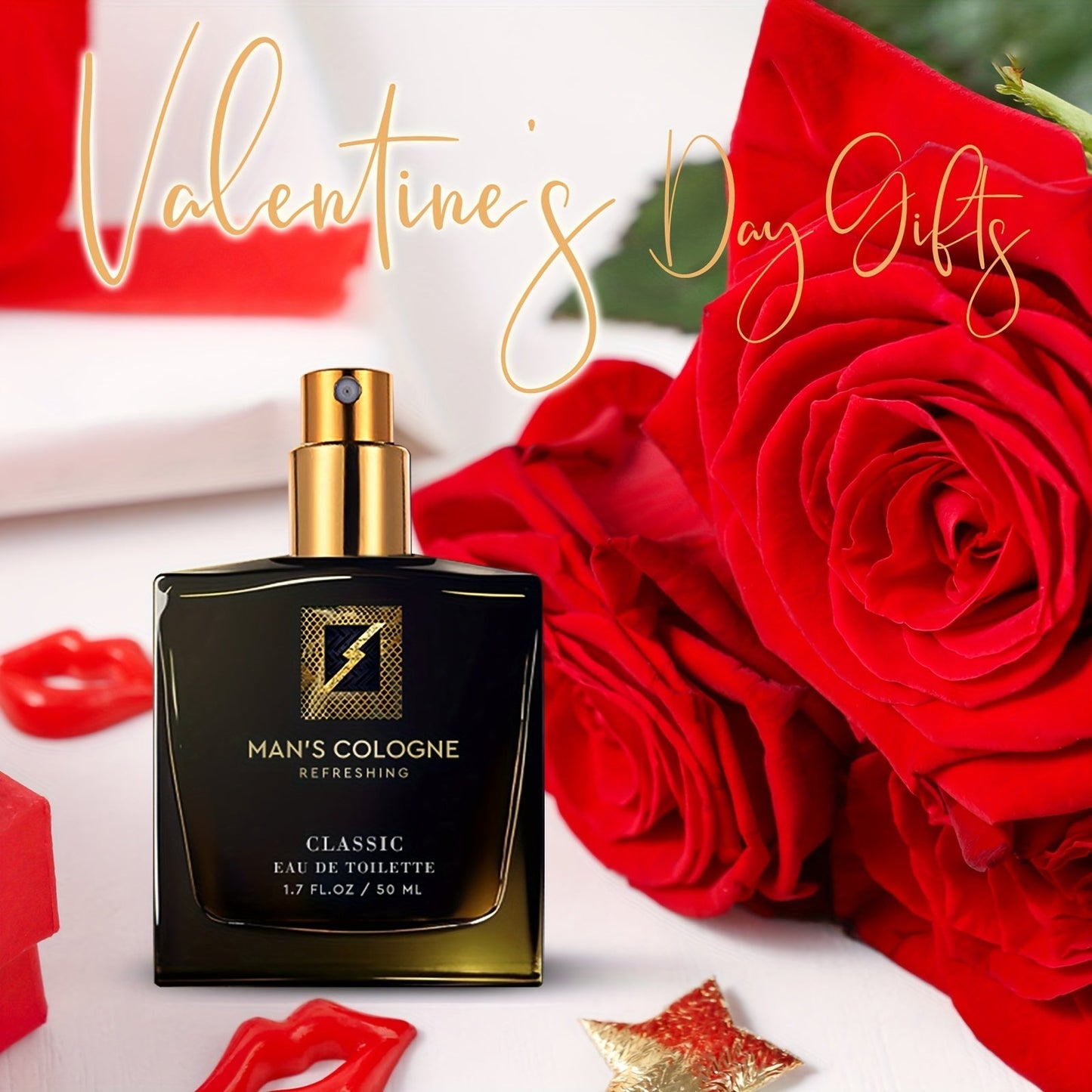 Men's Pheromone Cologne 50ml, Natural Fresh Aromatic Scent, Confidence Boosting Fragrance Spray for Men