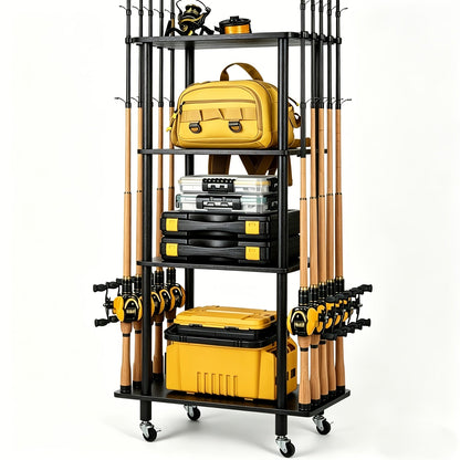 Rolling Storage Rack 3 & 4 Tier Cylindrical Mobile Organizer with Wheels – Freestanding Bathroom Kitchen Bedroom Shelf Tower