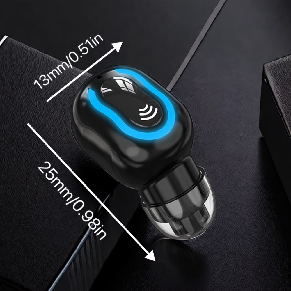 Mini Invisible Wireless Earphone Long Standby Condenser Microphone In-Ear Sport for Bedside Audio, Alarms and Room Entertainment