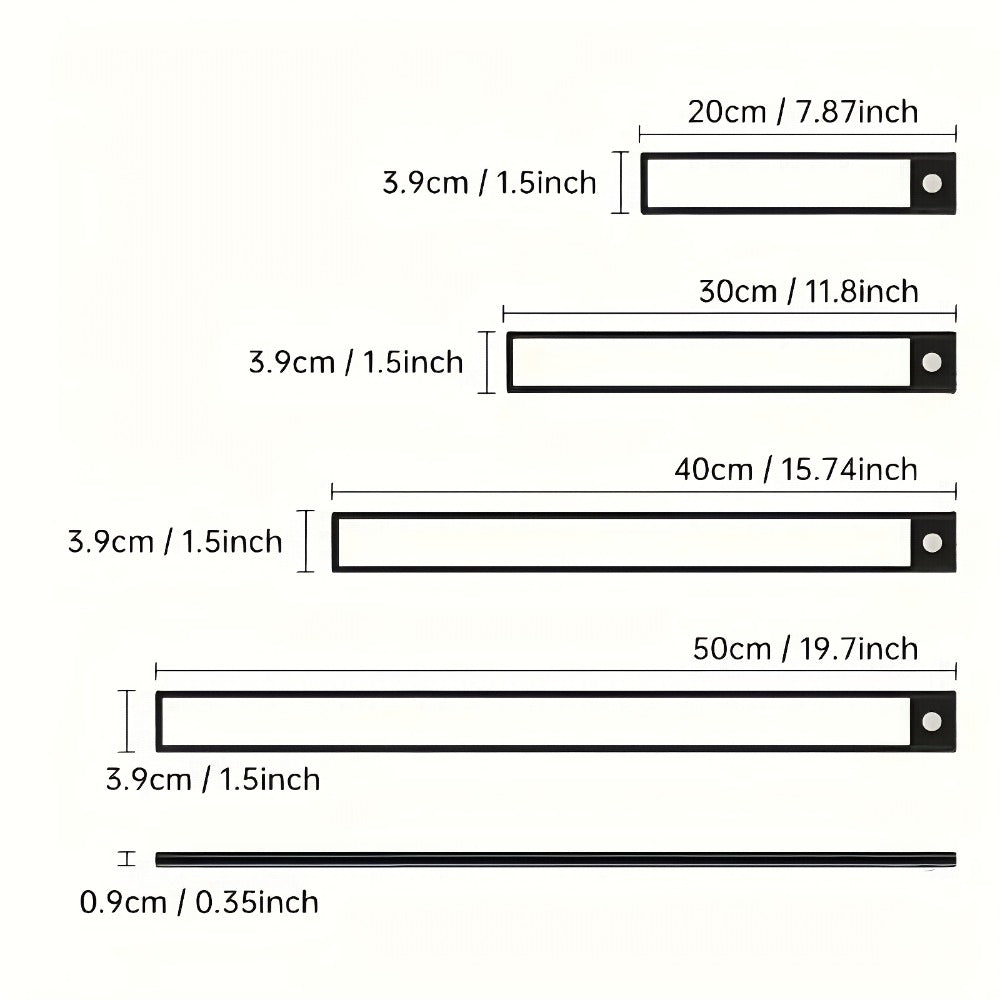 Motion Sensor Under Cabinet Lights 2 Pack for Home Cooking, Dining and Outdoor Meals, with the Listed Configuration