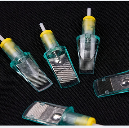 Tattoo Cartridge Needles with Aurora II Label, 10-Pack Curved Magnum Choices from 1229CM to 1249CM
