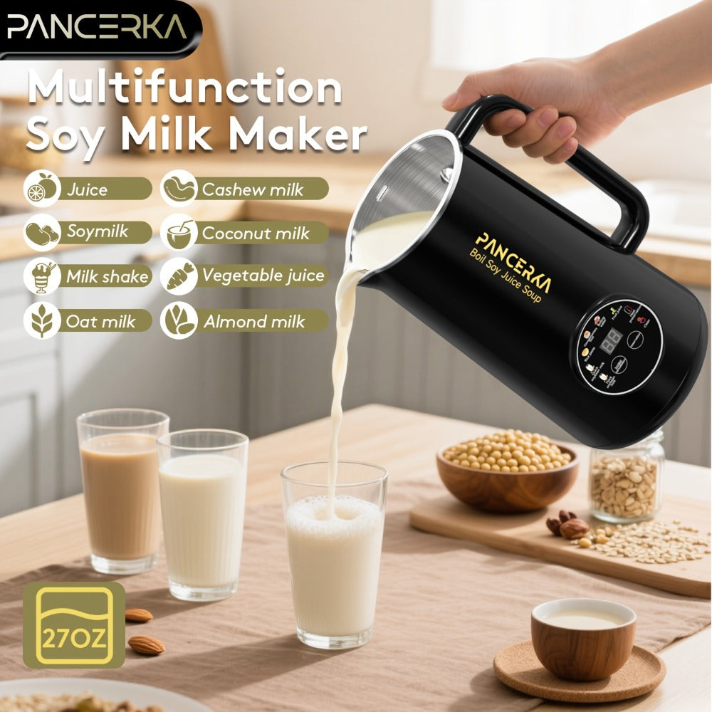Soy Milk Maker Automatic Nut Milk Machine 27oz – One-Touch Operation, Multi-Functional for Almond, Oat, Soy
