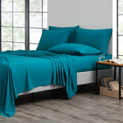 Microfiber and Bamboo Blend Sheet Set with 3- or 6-Piece Packages, 20 Colors and Five Bed Sizes