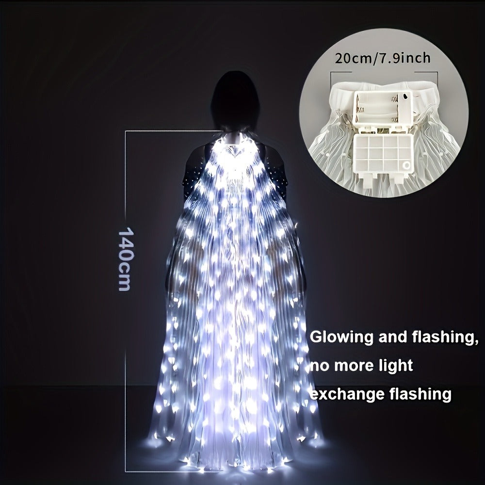 LED Feather Dance Costume Glowing Luminous with the Listed Color, Size or Set Options for Everyday Use