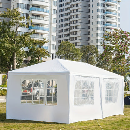 Party Tent White Waterproof 4 Sidewalls | Wedding Backyard Event Patio
