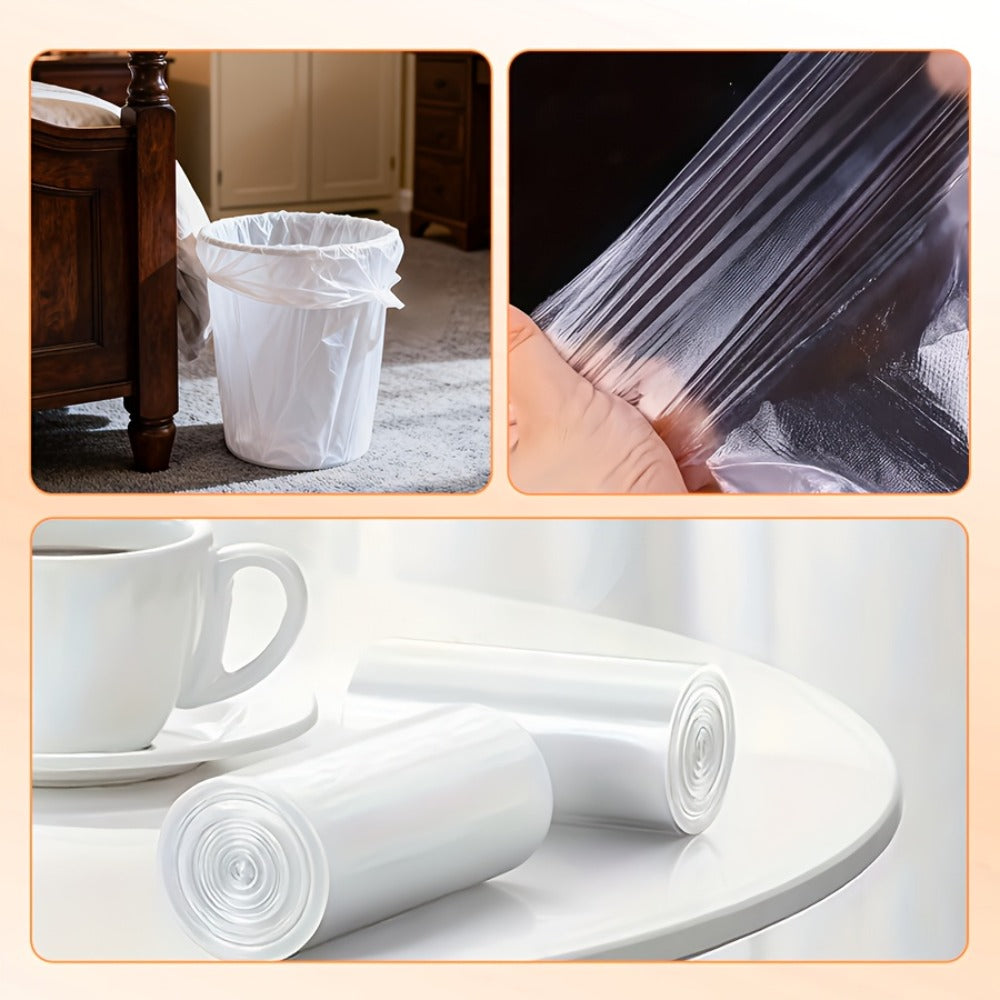 13 Gallon White Roll Garbage Bags Leak Proof Large Capacity Kitchen Trash Bags for Kitchen Living Room Bathroom Waste Bin 26 Count 62 Count