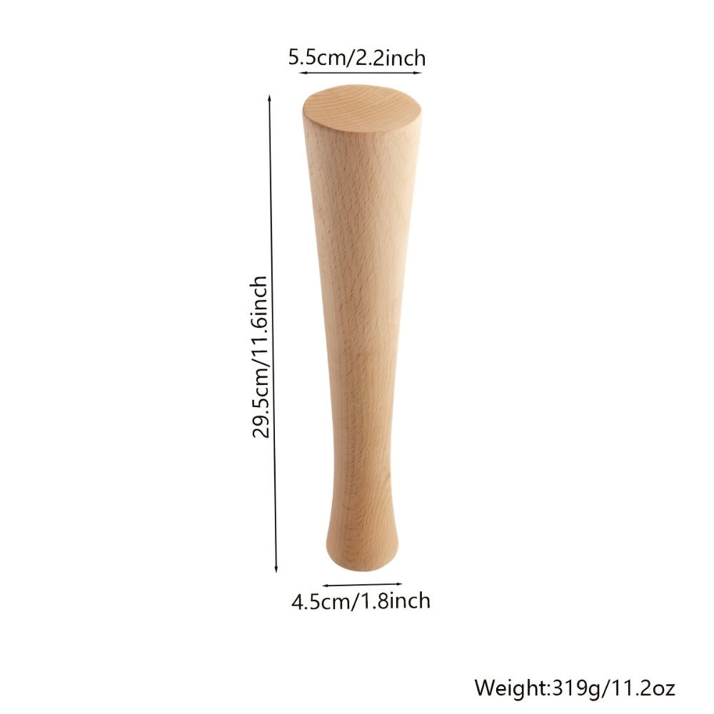 Wooden Sauerkraut Pounder for Mason Jars – 11.6 Inch Solid Wood Fermentation Tamper Kraut Pounder Pestle for Vegetable Fermentation