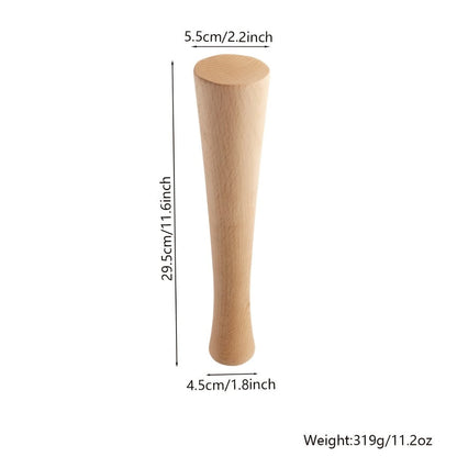 Wooden Sauerkraut Pounder for Mason Jars – 11.6 Inch Solid Wood Fermentation Tamper Kraut Pounder Pestle for Vegetable Fermentation