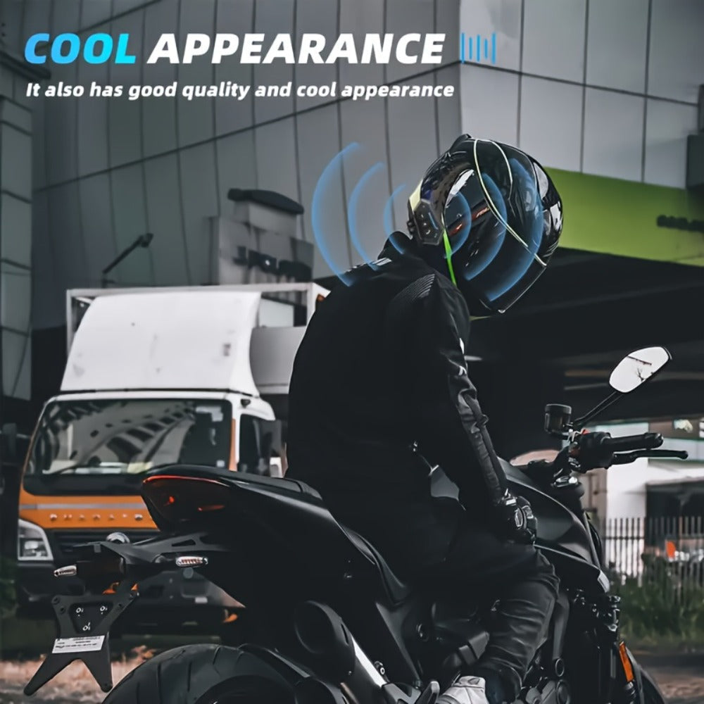 Motorcycle Helmet Bluetooth Headphones Wireless 5.0 – Hi-Fi Stereo, Noise Cancellation, Hands-Free Calls & Music, Easy Helmet Install