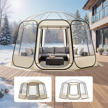 Pop Up Bubble Tent Clear Dome Tent 540° Panoramic Outdoor Shelter for Garden, Patio and Yard Use