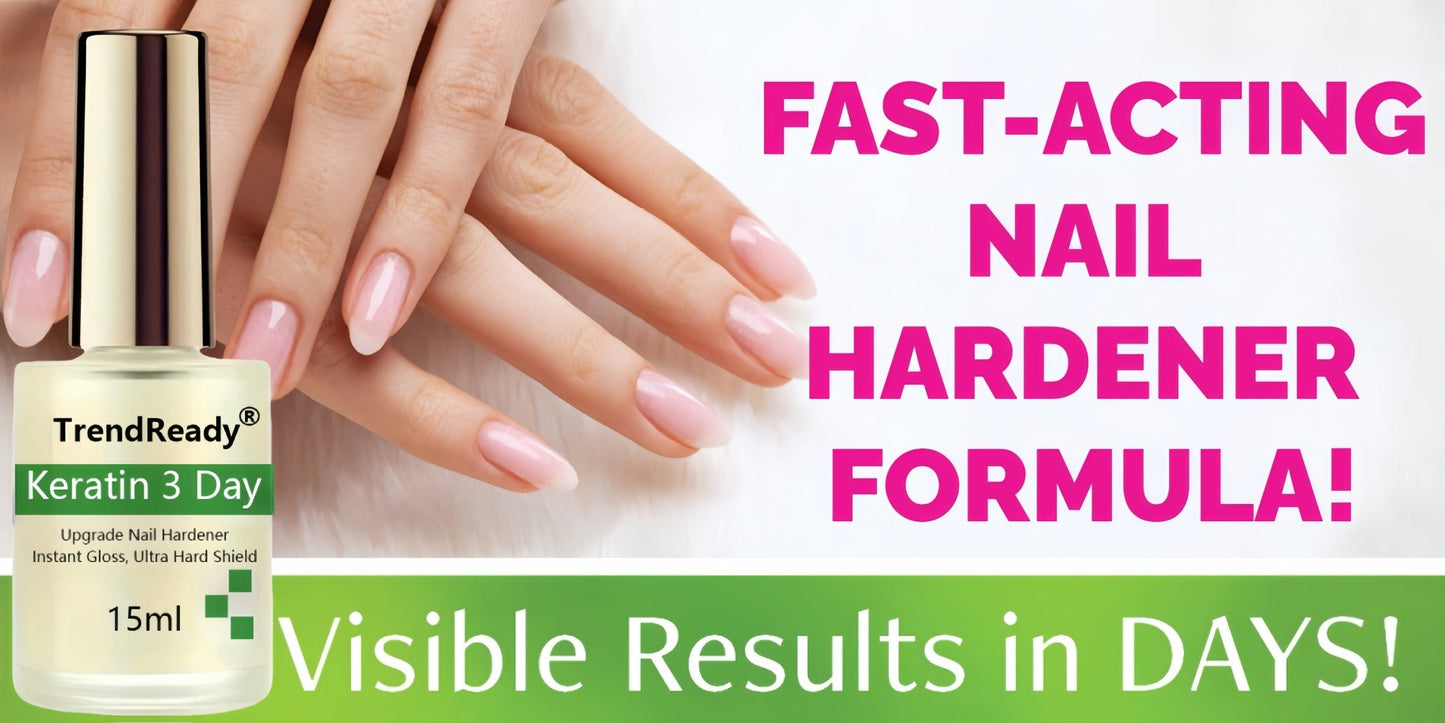 Vitamin E & Hyaluronic Acid Nail Hardener 2PCS 0.51oz – Protein Base Coat Ridge Filler & Concealer Quick Air-Dry Formula