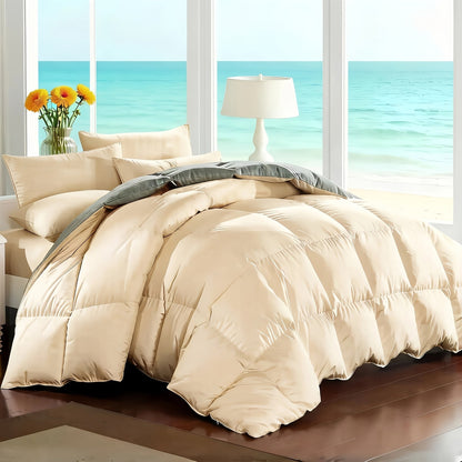 Comforter Set 7-Piece Bed in a Bag Queen King Full Soft Microfiber Down Alternative Comforter Fitted Sheet Flat Sheet Pillow Shams