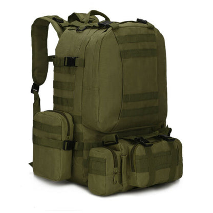 Tactical Backpack 60L MOLLE Military Bag with 3 Detachable Pouches