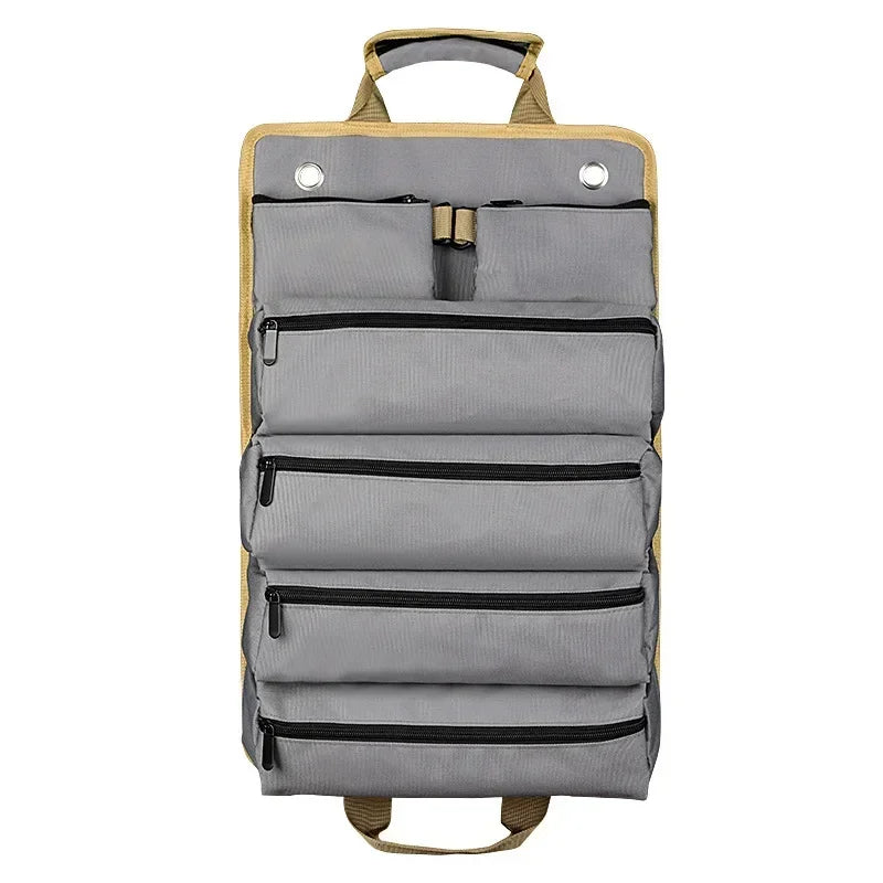 Roll Up Tool Bag Organizer – 4 Compartments, Water-Resistant Oxford