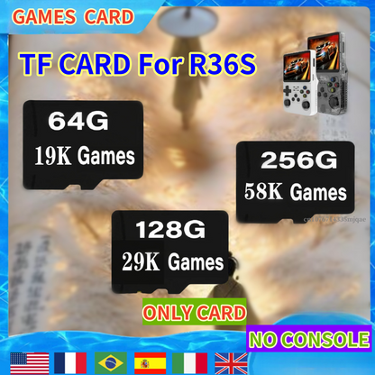 R36S Memory Card TF Card Preloaded Retro Games for an Everyday Personal Care Routine, with the Listed Configuration