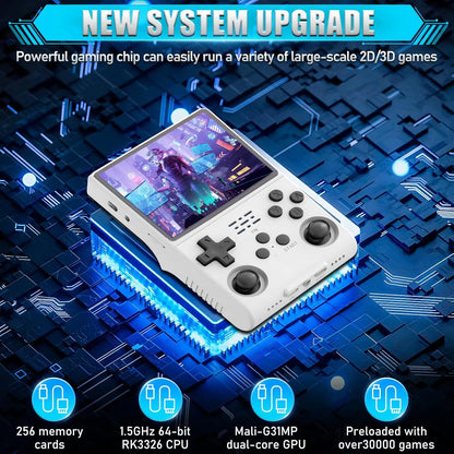 Handheld Game Console R40S Pro with 3.5-Inch IPS HD, 640x480 resolution, 256GB Options, 3500mAh Battery, 30, 000-game 256GB bundle