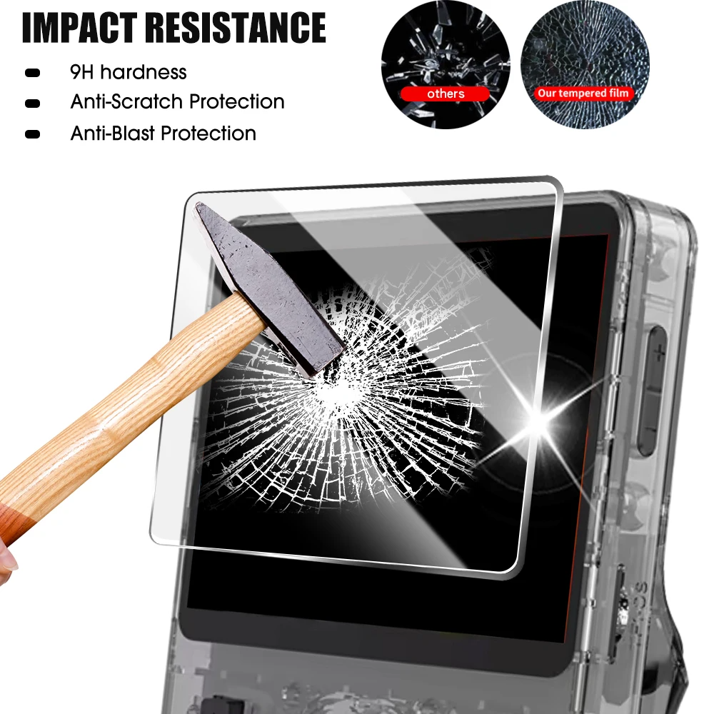 R36S R35S Screen Protector + EVA Storage Case Set 9H Tempered Glass Scratch-Resistant Retro for an Everyday Personal Care Routine