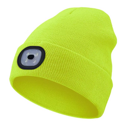 LED Beanie Light with Built-In Rechargeable Headlamp Hat