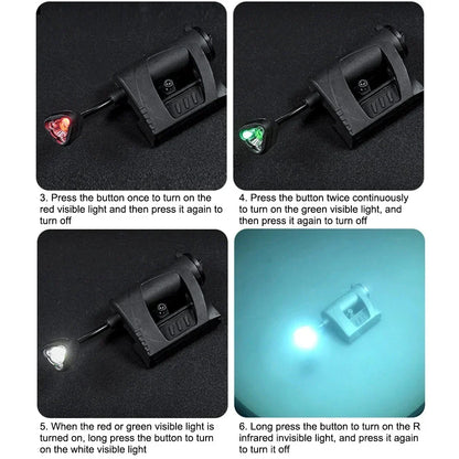 Tactical LED Helmet Light 3-Mode OpsCore ARC Mount Hands-Free