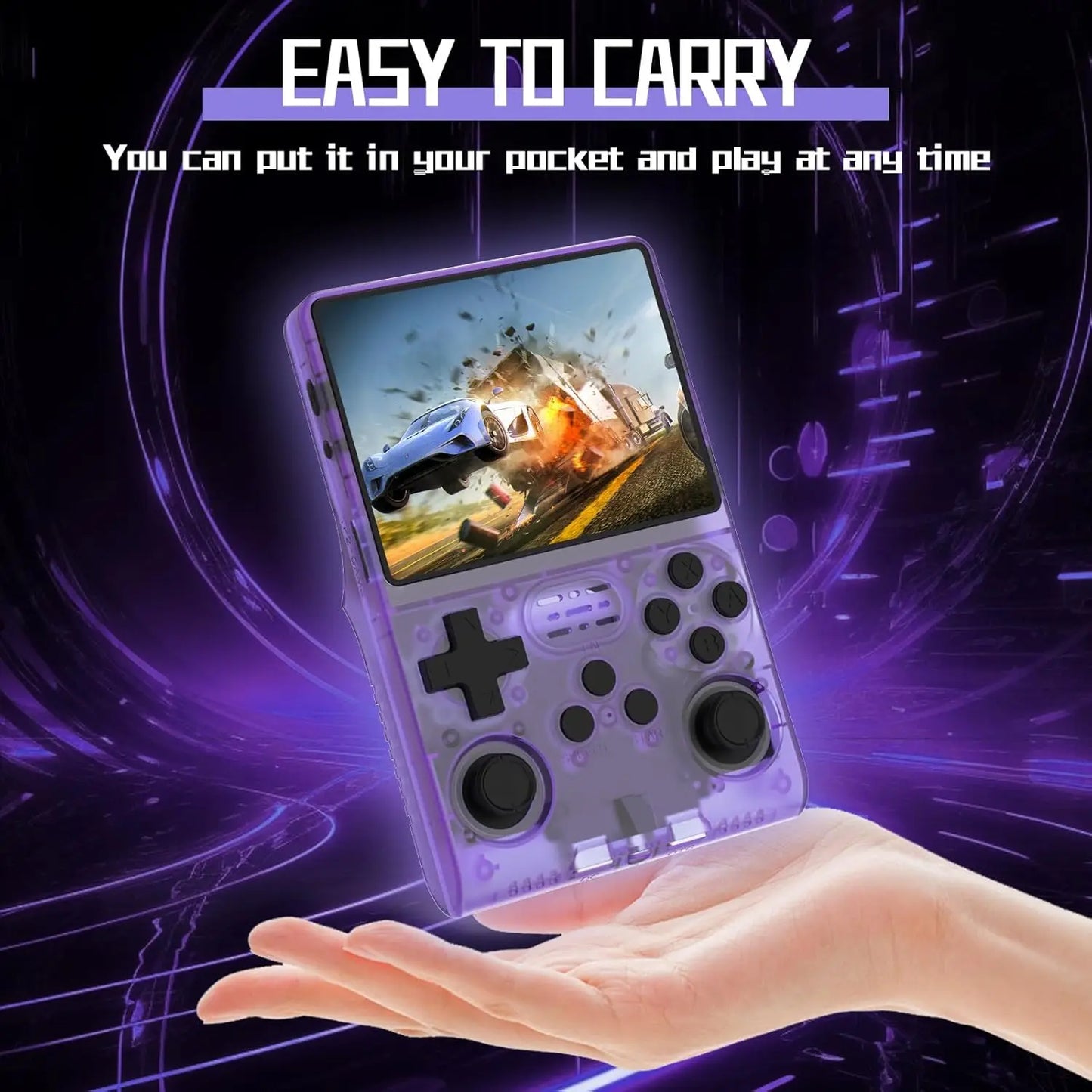 Handheld Game Console R40S Pro with 3.5-Inch IPS HD, 640x480 resolution, 256GB Options, 3500mAh Battery, 30, 000-game 256GB bundle