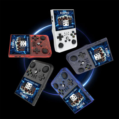Handheld Game Console R36PRO with 3.5-Inch IPS, 640x480, 64GB or 128GB Options, 4000mAh Battery, Hall Effect