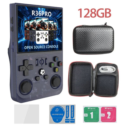 Handheld Game Console R36PRO with 3.5-Inch IPS, 640x480, 64GB or 128GB Options, 4000mAh Battery, Hall Effect