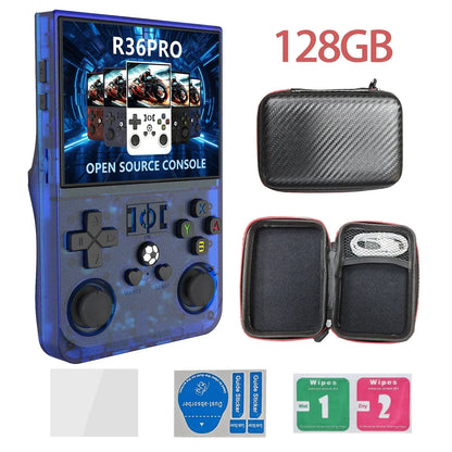 Handheld Game Console R36PRO with 3.5-Inch IPS, 640x480, 64GB or 128GB Options, 4000mAh Battery, Hall Effect