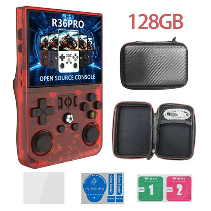 Handheld Game Console R36PRO with 3.5-Inch IPS, 640x480, 64GB or 128GB Options, 4000mAh Battery, Hall Effect