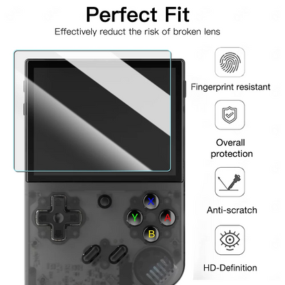 R36S R35S Screen Protector + EVA Storage Case Set 9H Tempered Glass Scratch-Resistant Retro for an Everyday Personal Care Routine