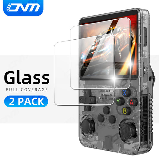 Screen Protector OVM Tempered-Glass Set for R36S, R35S and RGB20S Handheld Consoles with 1, 2 or 3-Piece Options