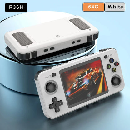 Handheld Game Console R36H with 3.5-Inch IPS, 640x480 (4:3 ratio), 64GB or 128GB Options, 3000mAh Battery, ArkOS
