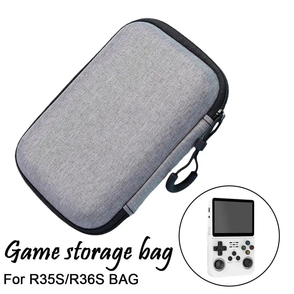 R36S R35S Protective Case EVA Hard Storage Bag – Scratch-Resistant Anti-Drop Portable Travel Case for Retro Handheld Game Console