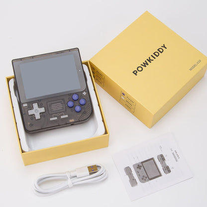 Handheld Game Console Powkiddy V10 with 3.5-Inch IPS full lamination, 480x320, 64GB or 128GB Options, 3000mAh Battery, Linux