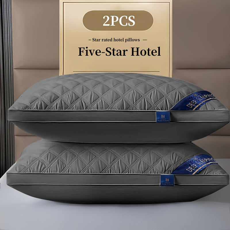 Queen Size Pillows for Side Sleepers, 800g Heavyweight Hotel Collection, Down Alternative, Ultra-Plush & Resilient