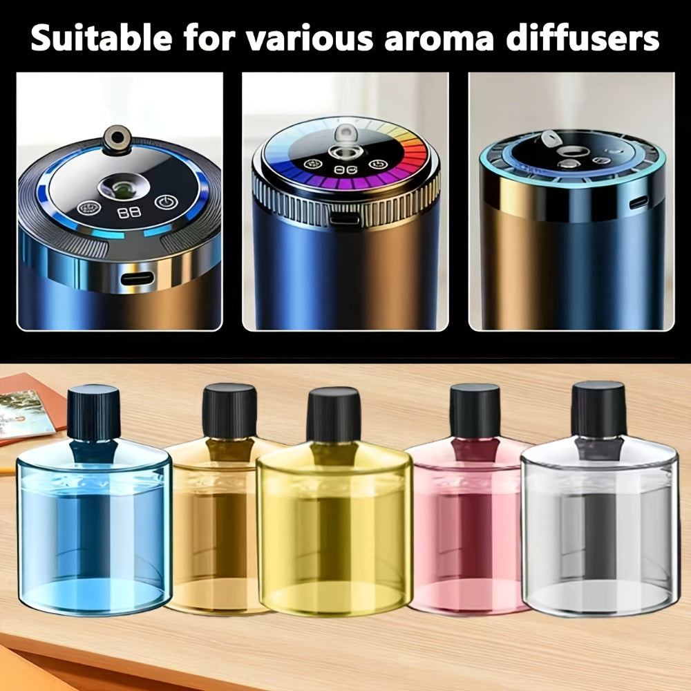 Car Fragrance Diffuser Refill Liquid – 5 Bottles 1.69oz Each, 5 Scents (Hilton, Gardenia, Osmanthus, Ocean, Cologne)