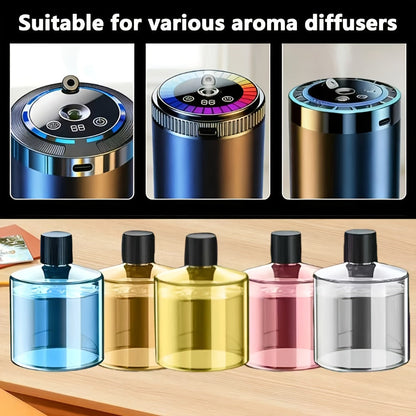 Car Fragrance Diffuser Refill Liquid – 5 Bottles 1.69oz Each, 5 Scents (Hilton, Gardenia, Osmanthus, Ocean, Cologne)