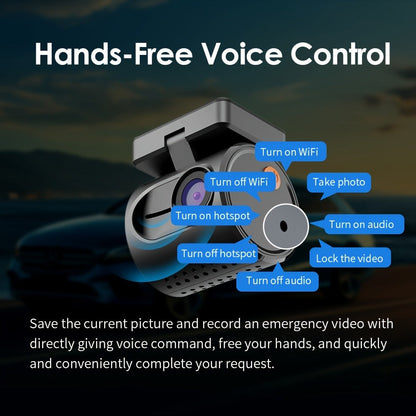 KAWA Mini 3 2K Dash Cam – 1296P QHD WiFi APP & Voice Control, Super Capacitor, Color Night Vision, WDR, Loop Recording, 24H Parking Monitor