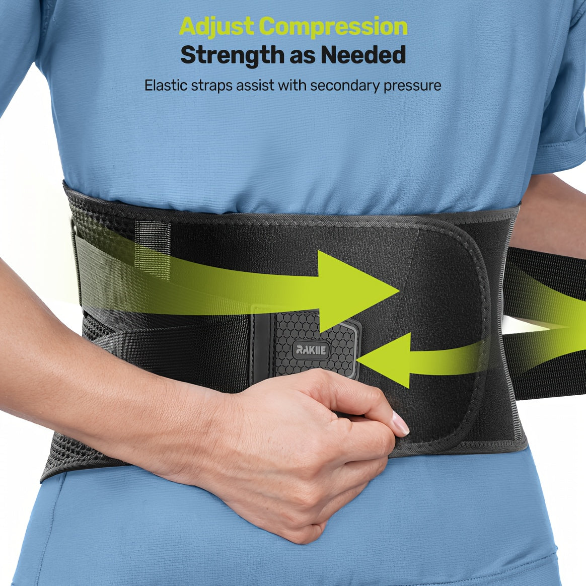 Lumbar Support Belt for Men & Women – Breathable Mesh Back Brace with 7 Stays & Integrated Lumbar Pad, Adjustable Lower Back Support