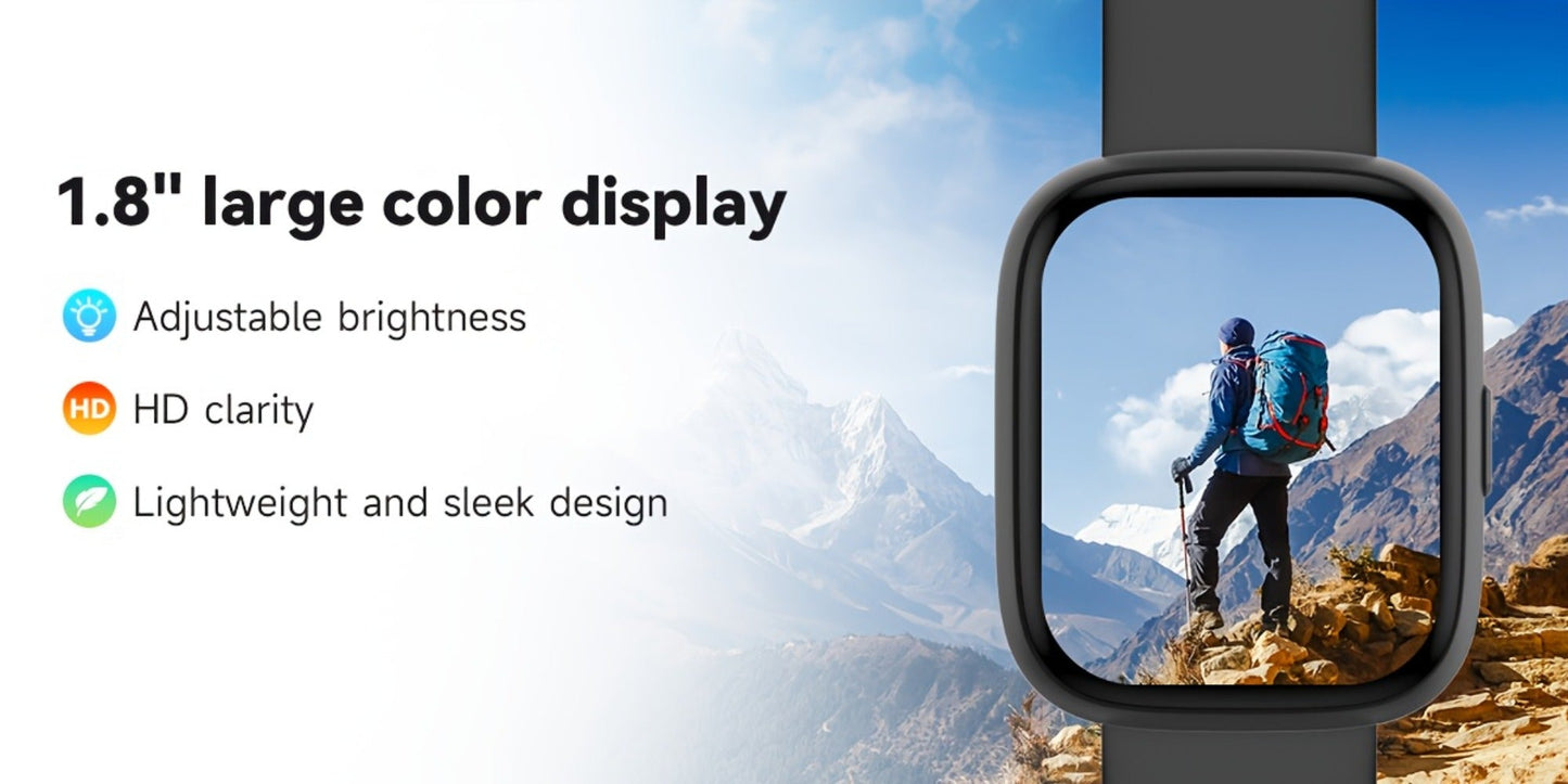 Smartwatch Alexa Built-in 1.83" HD – Wireless Calling, 100+ Sport Modes, Heart Rate, SpO2 and Sleep Readouts, Optional Woven