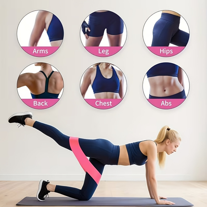 Pink 13-Piece Pilates Ring and Resistance Band Set with Ball, Socks, Straps and Drawstring Bag