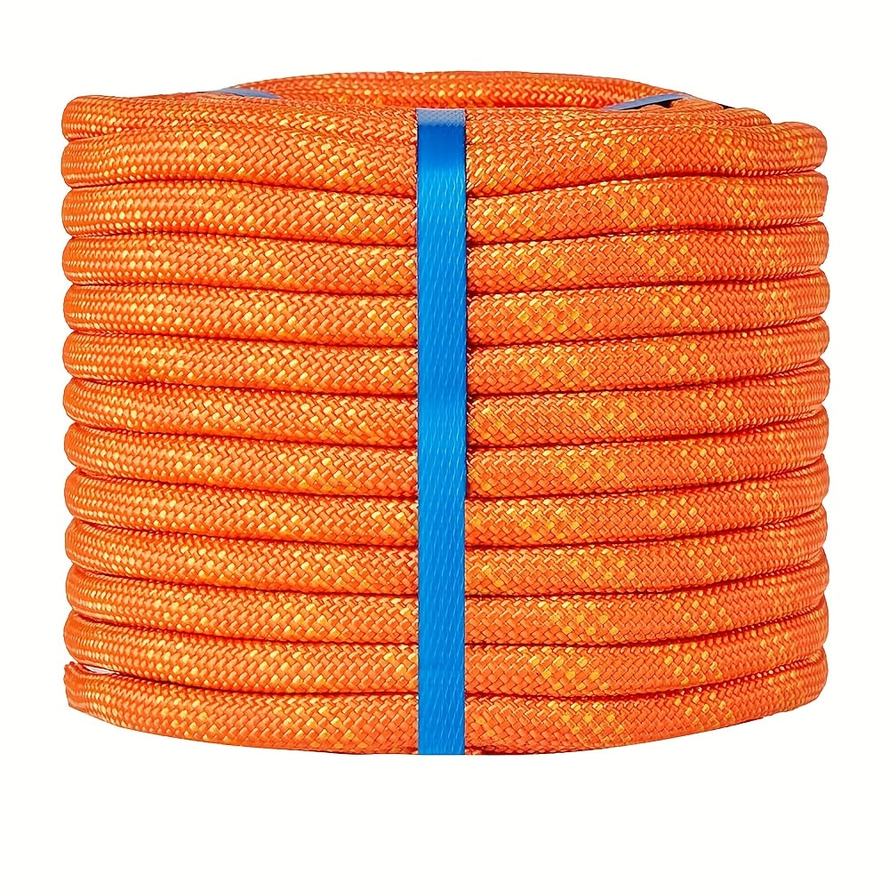 Double Braided Nylon Rope 1/2 Inch Polyester, 100ft 150ft 200ft Multi-Color for Anchoring Towing Cargo Sailing Dock Lines & Outdoor Use
