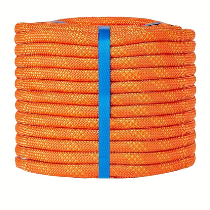 Double Braided Nylon Rope 1/2 Inch Polyester, 100ft 150ft 200ft Multi-Color for Anchoring Towing Cargo Sailing Dock Lines & Outdoor Use