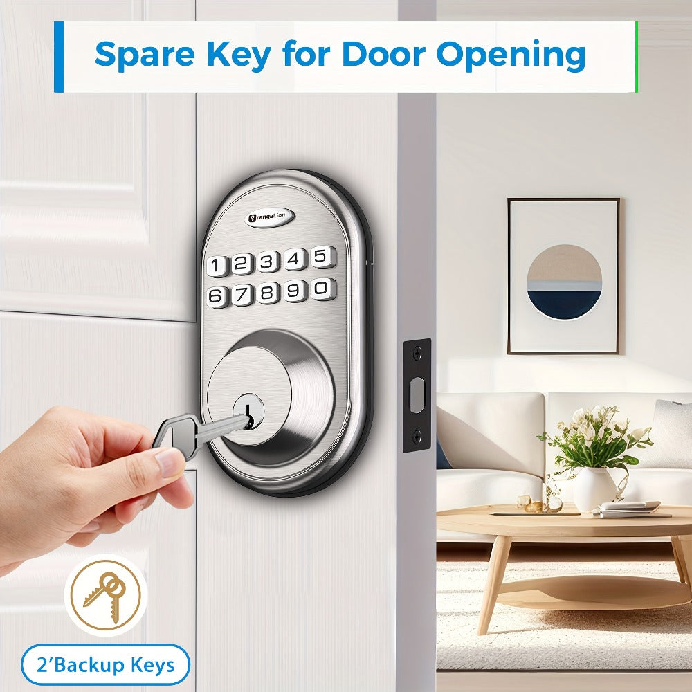 Electronic Keypad Deadbolt 3-Pack Keyless Entry Door Lock with 100-Code, Auto Lock, Anti-Peep PIN & Backup Key