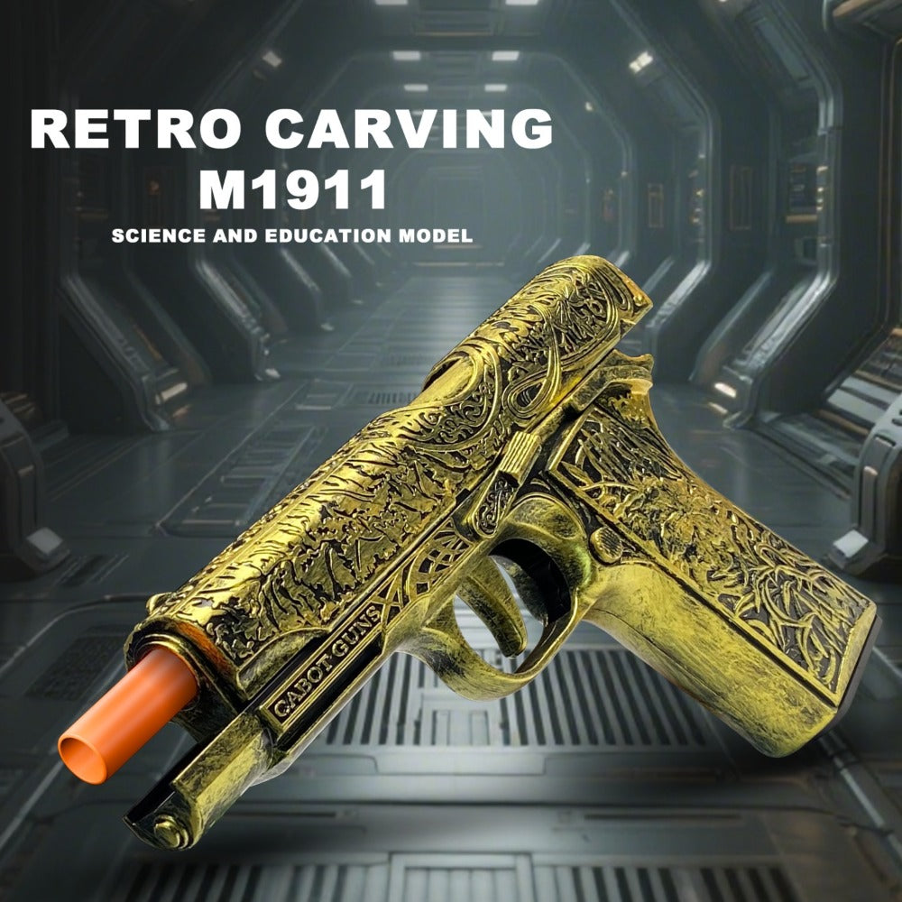 Bullet Toy Gun Pistol with 120 Bullets 12 Shells & 2 Magazines, Hollow Hanging Foam Blaster for Kids Boys Girls Ages 6+