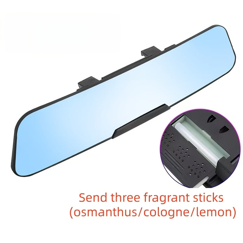 Anti-Glare Rearview Mirror 12" Wide Angle Panoramic – Universal Clip-On Convex Mirror for Car, SUV & Truck