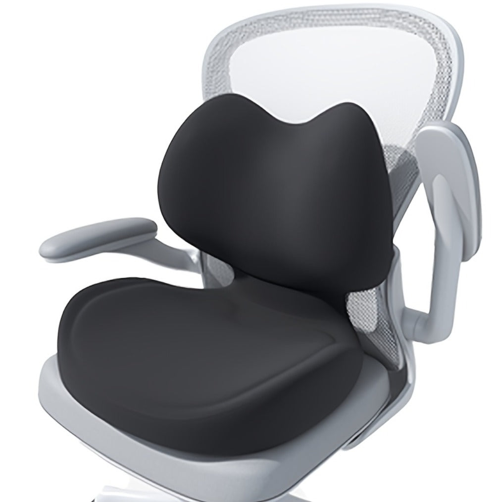 Ergonomic Seat Cushion for Tailbone & Lumbar Pain Relief – Memory Foam L-Shaped Car & Office Chair Cushion for Truck Drivers & Long Sitting