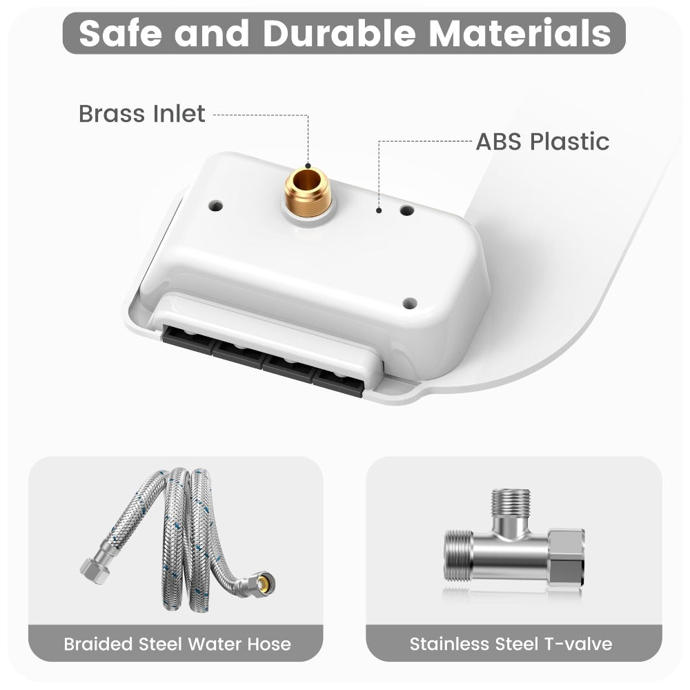 Bidet Attachment for Toilet – Dual Retractable Nozzle Non-Electric Self-Cleaning Fresh Water Bidet Sprayer