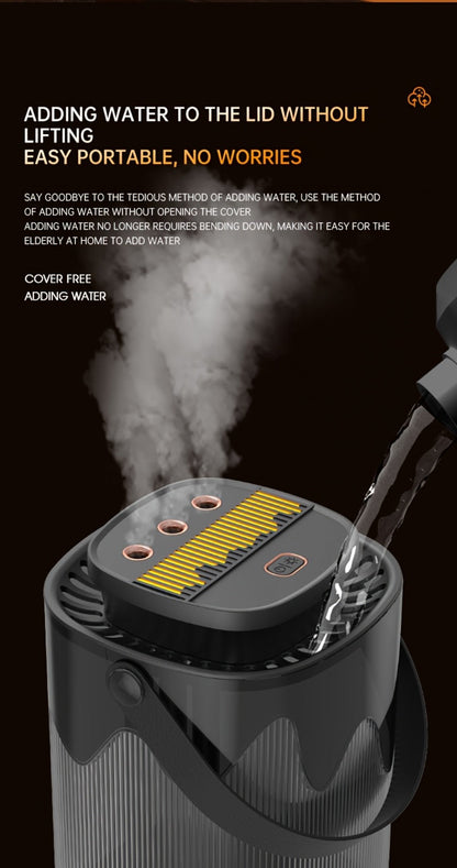 Large Desktop Humidifier with Night Light, 101oz 3-Nozzle USB Rechargeable Cool Mist Humidifier for Bedroom